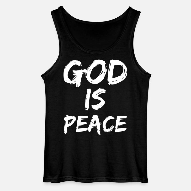 god is peace - Gildan Männer Tank Top - Schwarz