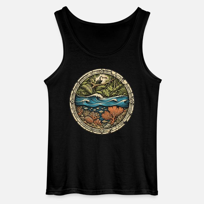 Belize Belizean Root - Gildan Men’s Tank Top - black