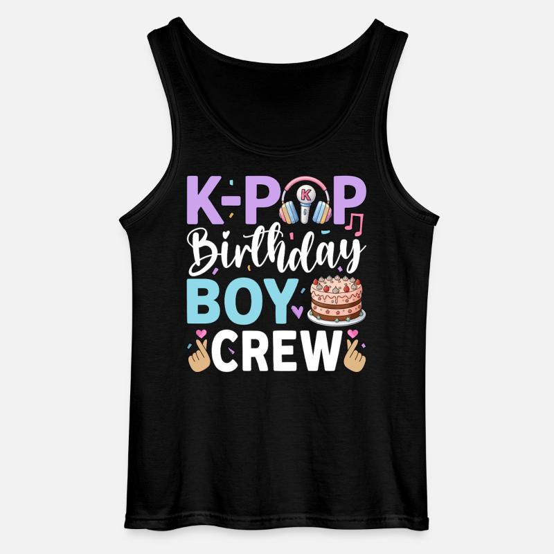 K-Pop Birthday Boy Crew - Gildan Men’s Tank Top - black