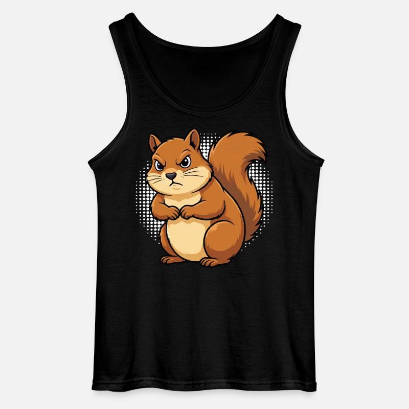 Squirrel Squirrel Squirrel Lover Rodent - Gildan Men’s Tank Top - black