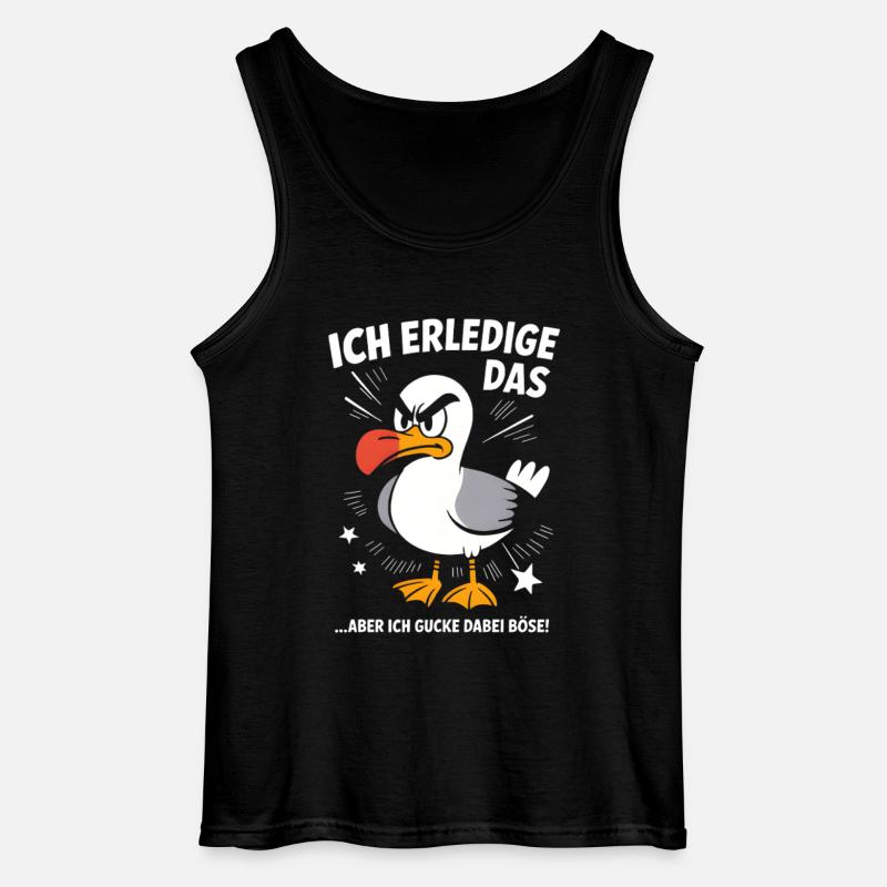 Möwe Seevogel Nen scheiss muss ich - Gildan Männer Tank Top - Schwarz