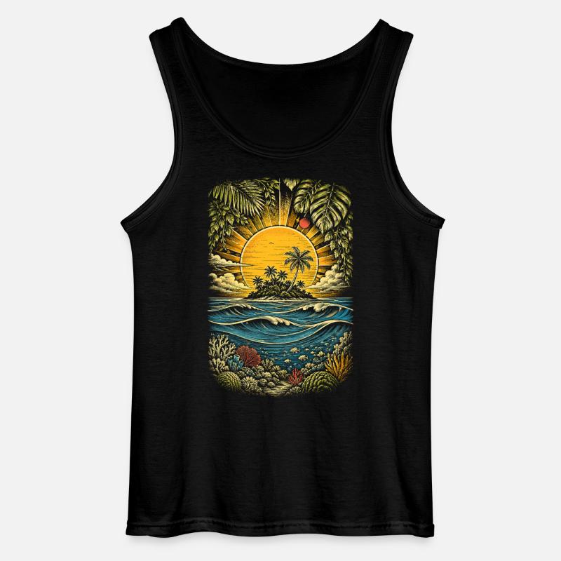 Belize Belizean Root - Gildan Men’s Tank Top - black
