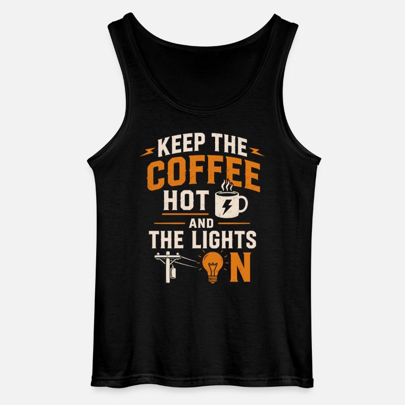 Fleißiger Monteur Kaffeesüchtig - Gildan Männer Tank Top - Schwarz