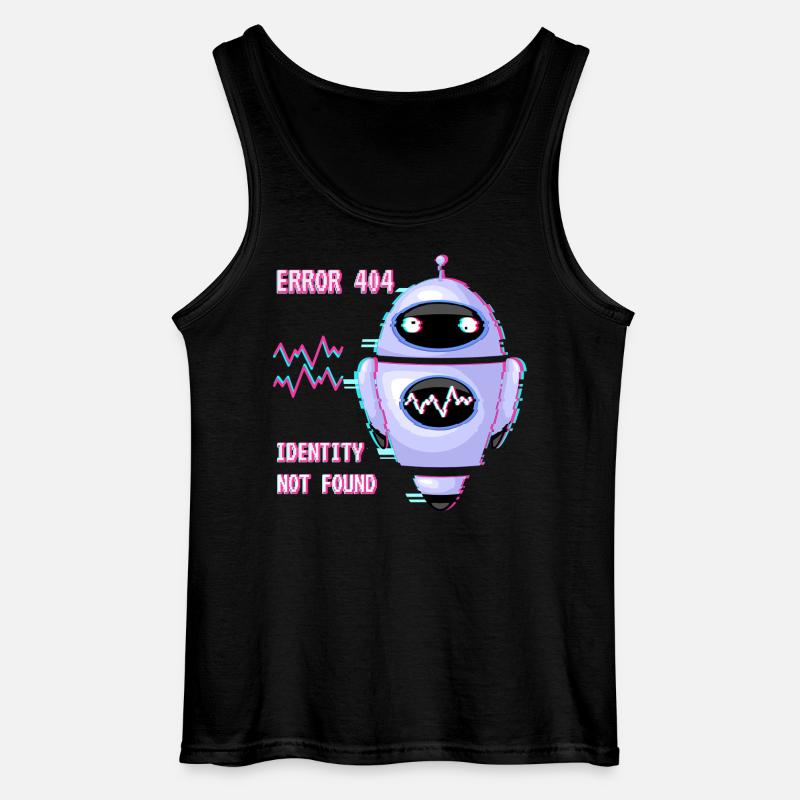 ERROR 404: Identity Not Found - Gildan Men’s Tank Top - black