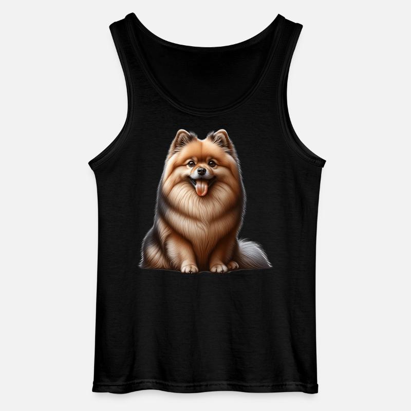 Spitz Zwergspitz German Spitz - Gildan Men’s Tank Top - black