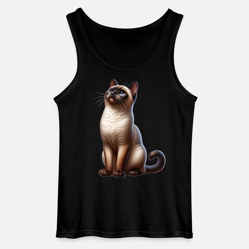 Siamkatze Siamese Cat - Gildan Männer Tank Top - Schwarz