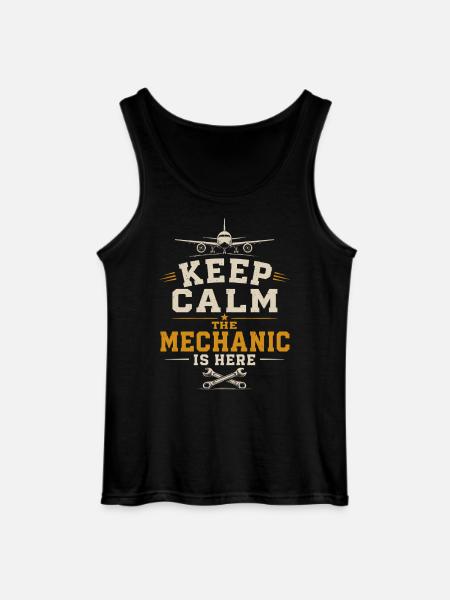 Aircraft Engineering Aviation Engineer Profession - Gildan Men’s Tank Top - black