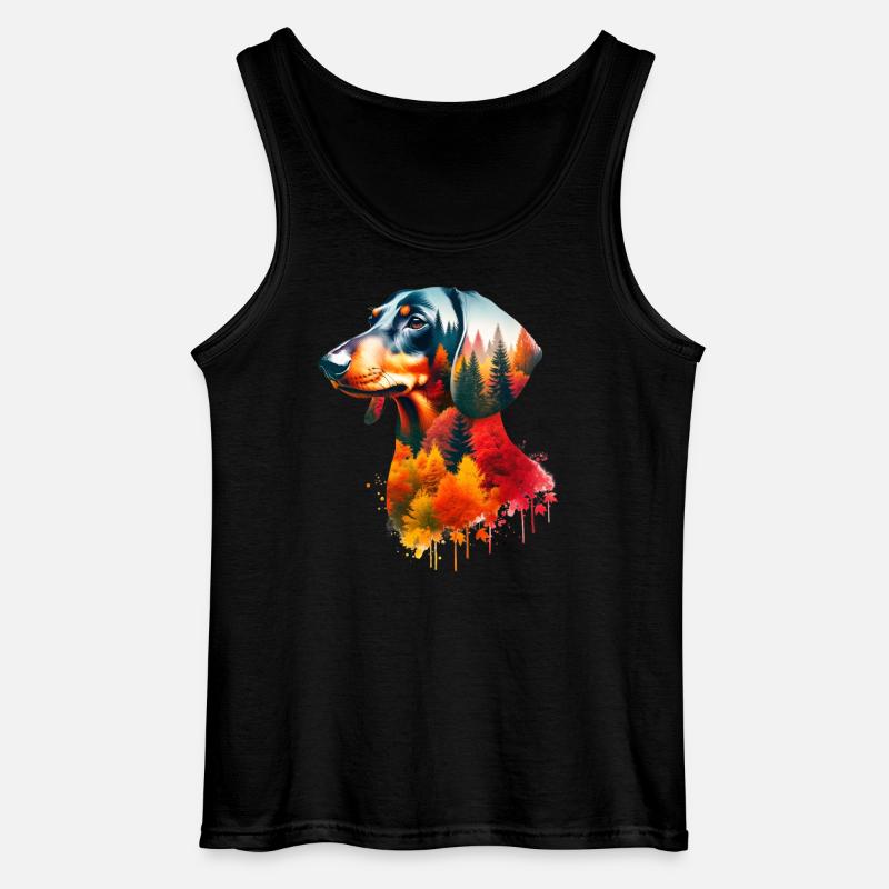 Dackel - Gildan Männer Tank Top - Schwarz