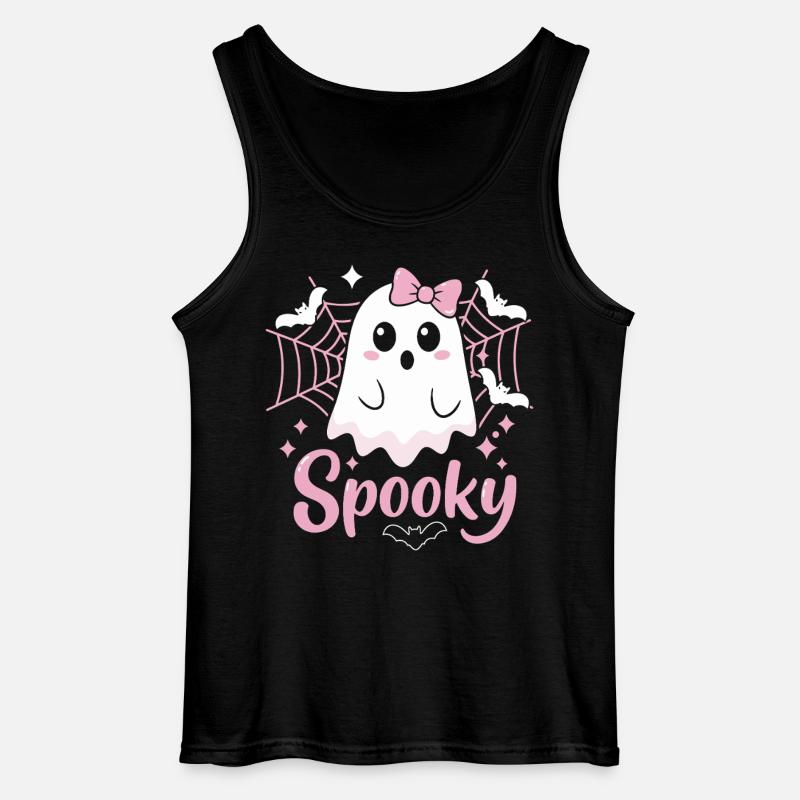 Spooky Ghost Halloween - Gildan Männer Tank Top - Schwarz