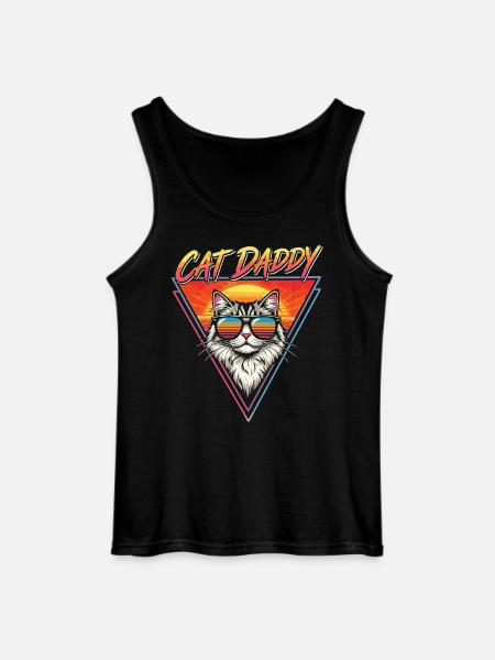 Cat Daddy, Cat Dad, Cat Dad - Gildan Men’s Tank Top - black