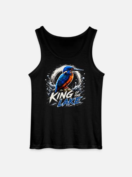 Roi du lac Kingfisher Design - Débardeur Gildan Homme - noir