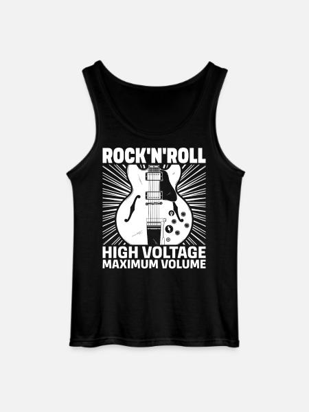 Rock'N'Roll Hochspannungsgitarre - Gildan Männer Tank Top - Schwarz