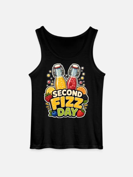 SECOND FIZZ DAY - Gildan Men’s Tank Top - black
