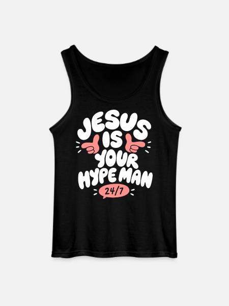 Jesus Is Your Man - Gildan Männer Tank Top - Schwarz