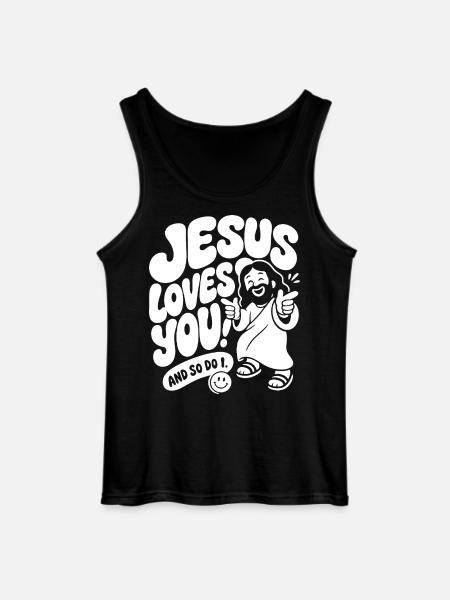 Jésus t’aime et moi aussi - Débardeur Gildan Homme - noir