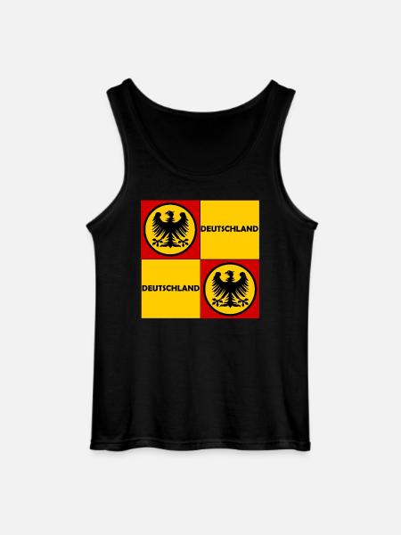 Deutschland Quadrat Wappen - Gildan Männer Tank Top - Schwarz