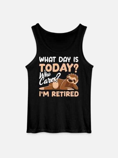 Lustiges Faultier Geschenk - Gildan Männer Tank Top - Schwarz