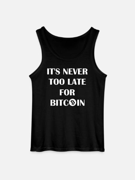 Nie zu spät für Bitcoin - Gildan Männer Tank Top - Schwarz