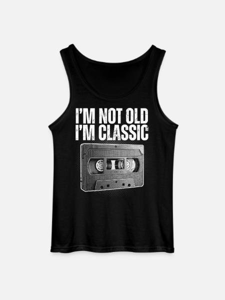 Not Old, Just Classic Cassette - Gildan Men’s Tank Top - black
