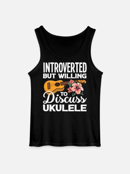 Funny Ukulele Designs and Sayings - Gildan Men’s Tank Top - black
