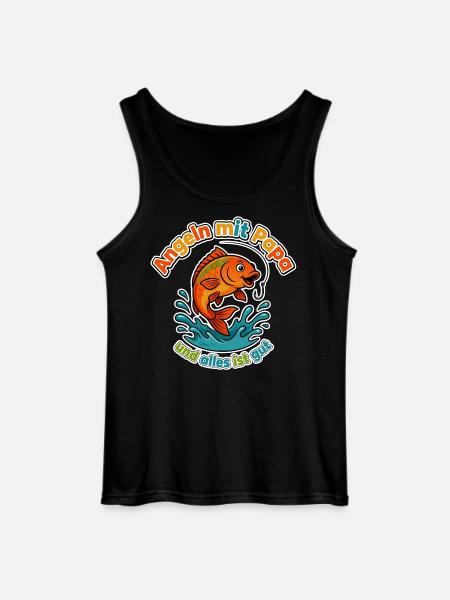 Angeln mit Papa - Gildan Männer Tank Top - Schwarz