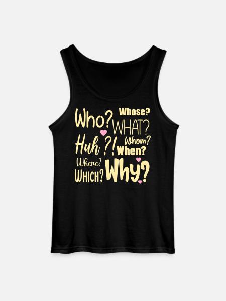 I have Questions - Gildan Men’s Tank Top - black