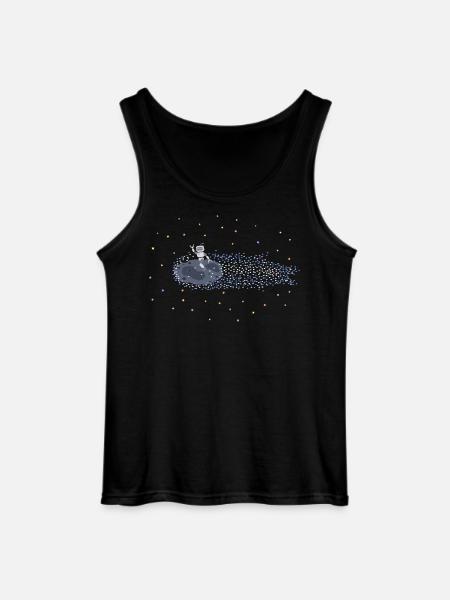 Roboter auf Meteoroid - Gildan Männer Tank Top - Schwarz