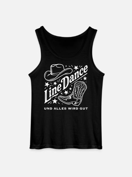 Line Dance Cowboy Flair - Gildan Männer Tank Top - Schwarz