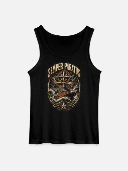 Küstenwache Rettungsschwimmer Semper Partus - Gildan Männer Tank Top - Schwarz
