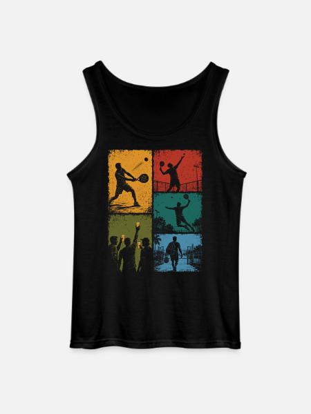 Padel and Humorous Aperitif - Gildan Men’s Tank Top - black