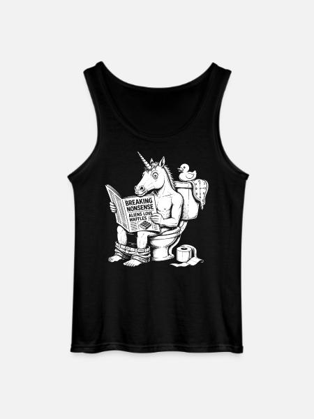 Nonsens Motiv mit Einhorn - Gildan Männer Tank Top - Schwarz
