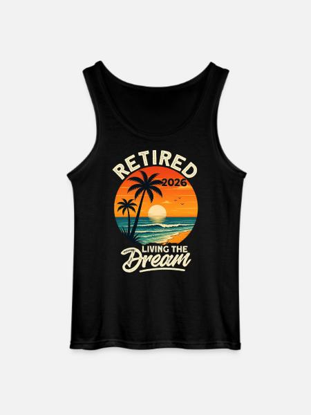 Retired 2026 Living The Dream - Gildan Männer Tank Top - Schwarz