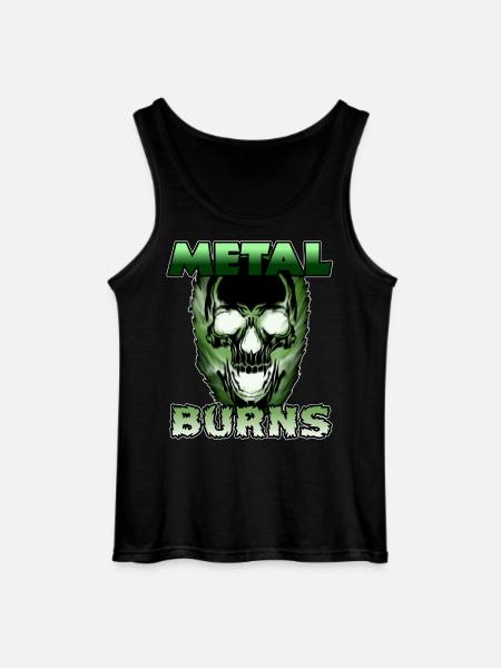 Brûlures de crâne vert toxique - Débardeur Gildan Homme - noir