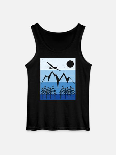 Segelflug Landschaft Design - Gildan Männer Tank Top - Schwarz