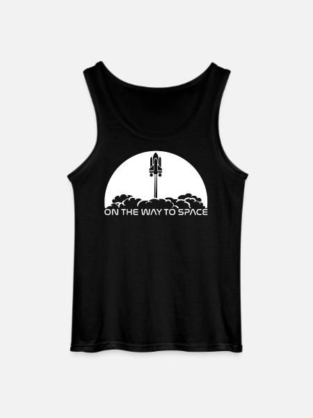Take-off under a white sun - Gildan Men’s Tank Top - black
