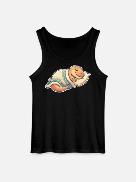 Sleeping Dinosaur - Gildan Men’s Tank Top - black