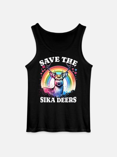 Sikahirsch Save Sika Deer - Gildan Men’s Tank Top - black