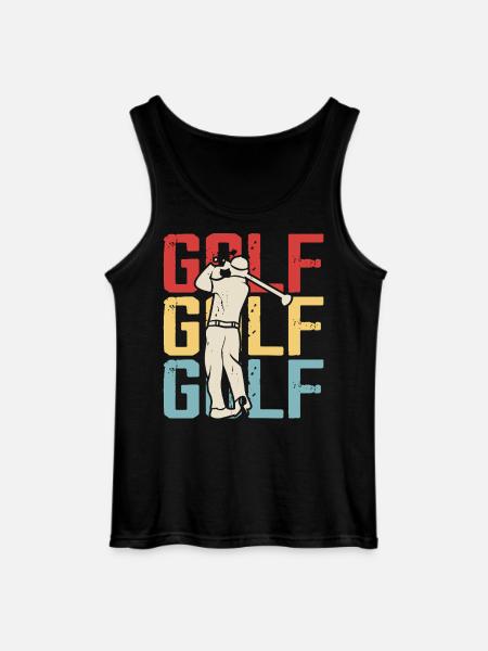 Retro Golf – départ passionné - Débardeur Gildan Homme - noir