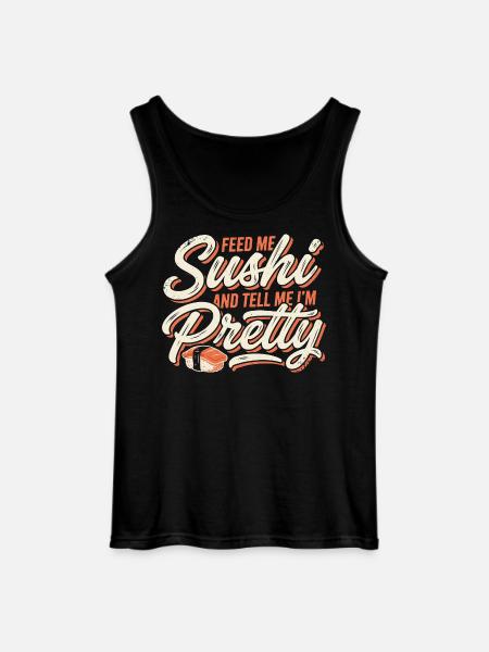 Füttere mich Sushi Pretty - Gildan Männer Tank Top - Schwarz