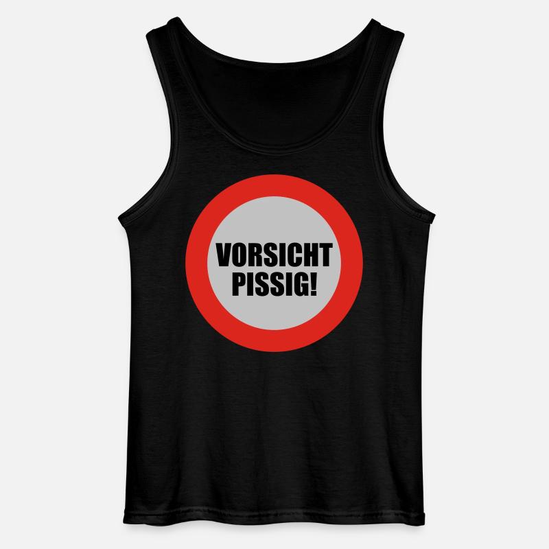 Vorsicht pissig - Gildan Männer Tank Top - Schwarz