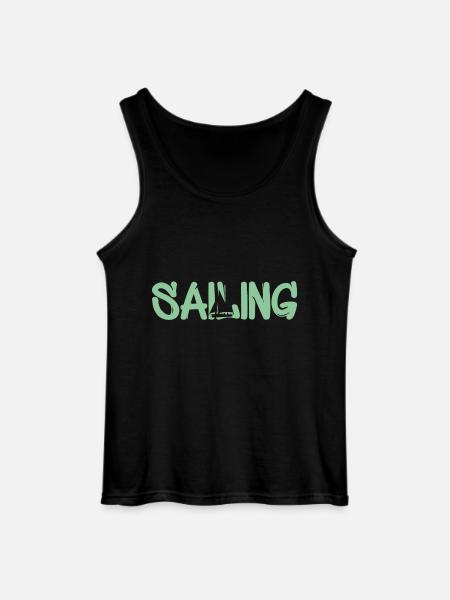 Seglen Segelschiff Segler Sailing - Gildan Männer Tank Top - Schwarz