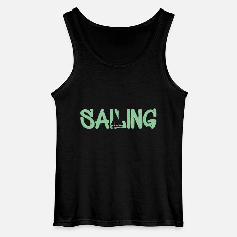 Seglen Segelschiff Segler Sailing - Gildan Männer Tank Top - Schwarz