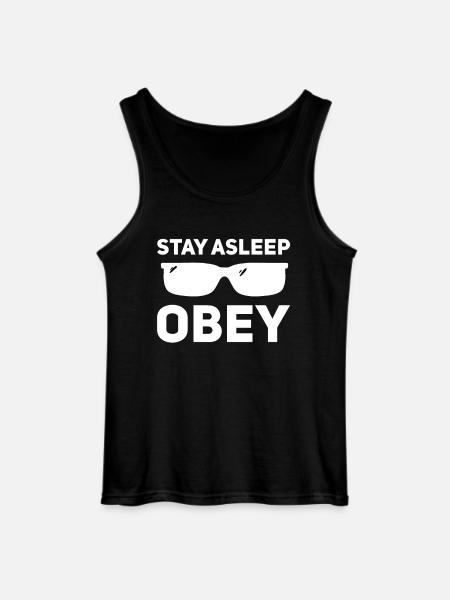 Sleep, obey - Gildan Men’s Tank Top - black