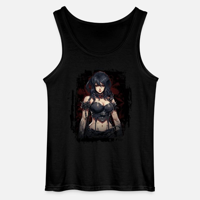 Fittes Gothic Mädchen - Gildan Männer Tank Top - Schwarz