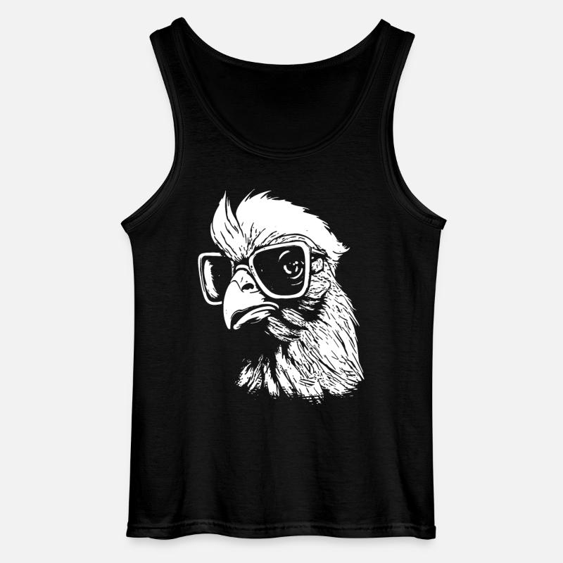 intelligentes Huhn - Gildan Männer Tank Top - Schwarz