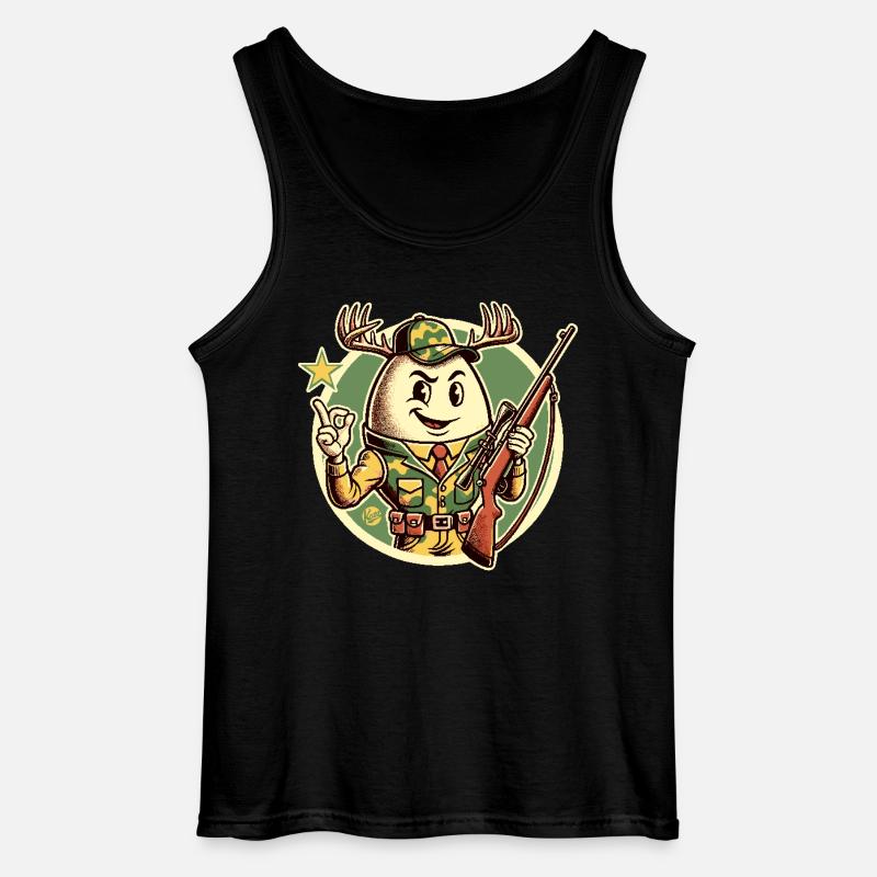 Jäger-Ei mit Hirschgeweih - Gildan Männer Tank Top - Schwarz