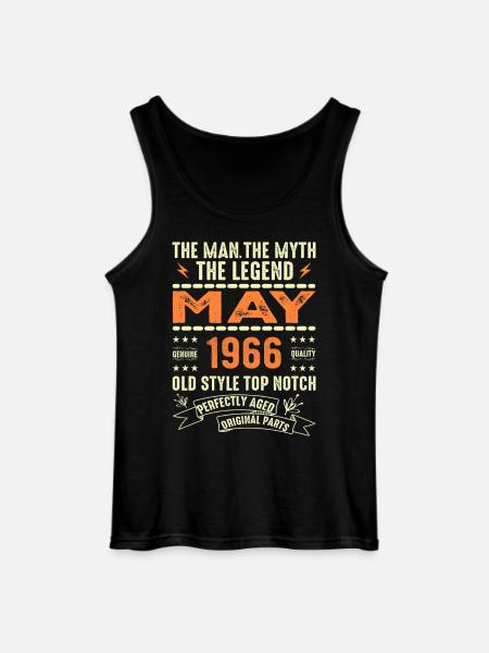 Birthday May 1966 - May 1966 - Gildan Men’s Tank Top - black