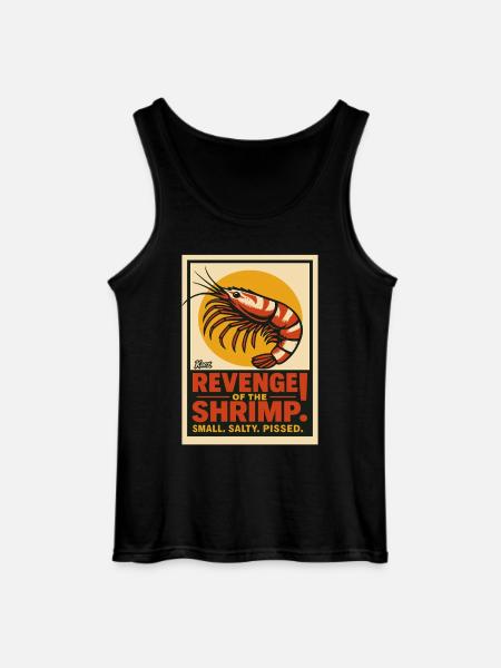 Revenge of the Shrimp – Small, Salty, Angry - Gildan Men’s Tank Top - black