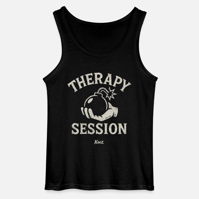 Hand holding therapy session bombshell - Gildan Men’s Tank Top - black