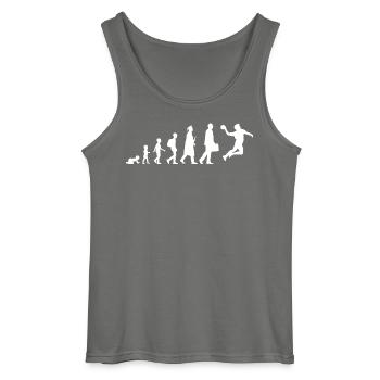 Evolution Handball - Gildan Männer Tank Top - Anthrazit - Vorne - AI Model Male 185 dark (185cm)